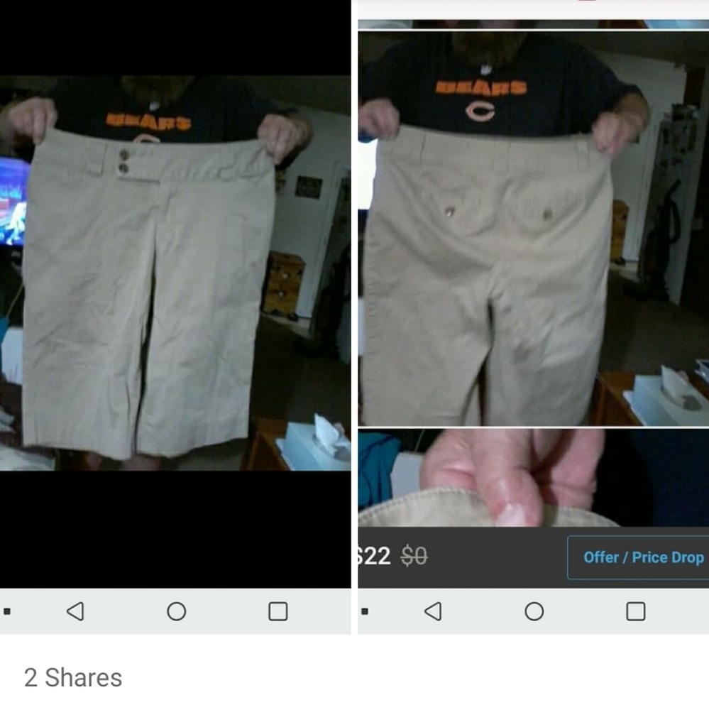 Lane Bryant khaki capris euc